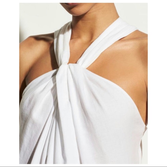 VINCE TWIST FRONT HALTER MIDI DRESS - Picture 2 of 5